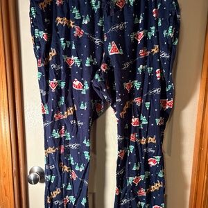 Old Navy flannel Santa and his reindeer PJ bottoms size 3x